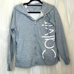 ⭐️ Calvin Klein Performance zip up hoodie Calvin down front Klein across back M